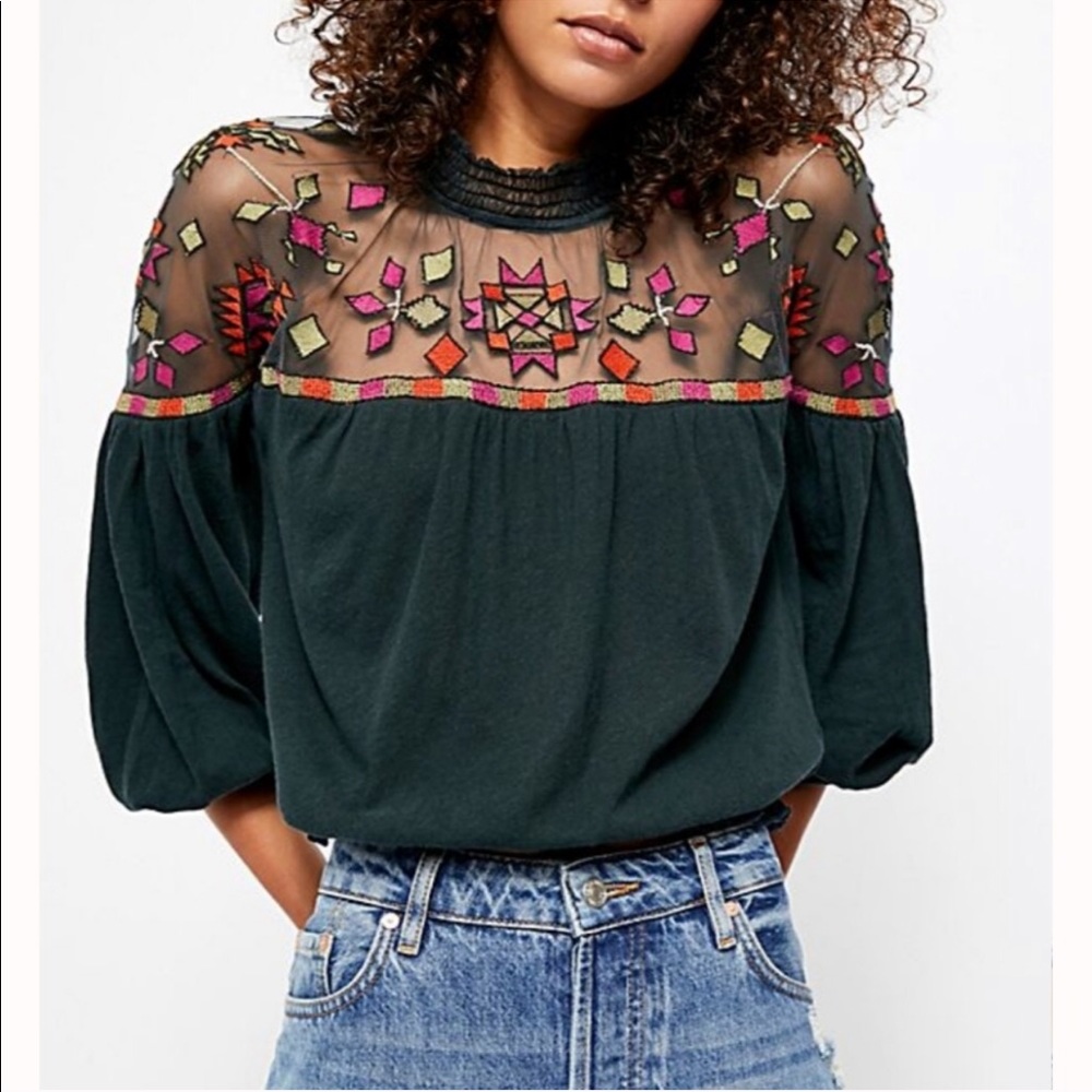 Free People Monday Morning Top Evergreen